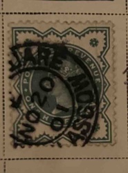 British India Revenue Stamp, Half Anna