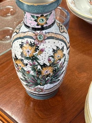 Polychromatic Floral Porcelain Vase