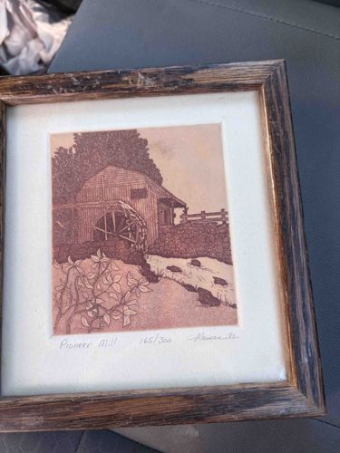 Pioneer Mill Limited Edition Etching by Alawen '82