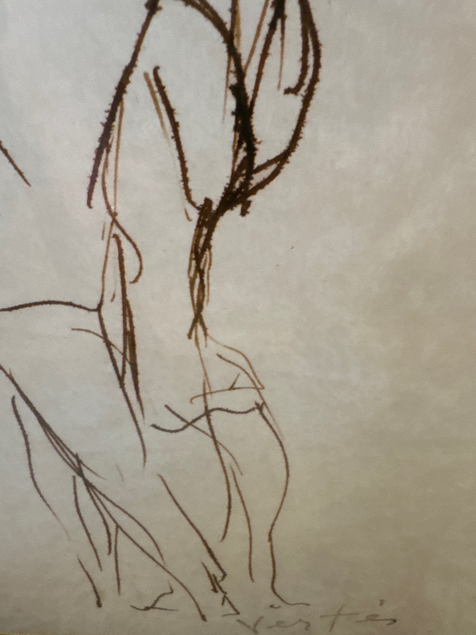 Submitted photo of Drawing on paper signed 'Vertès'