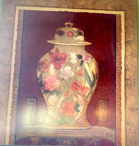 Floral Ginger Jar Wall Decor