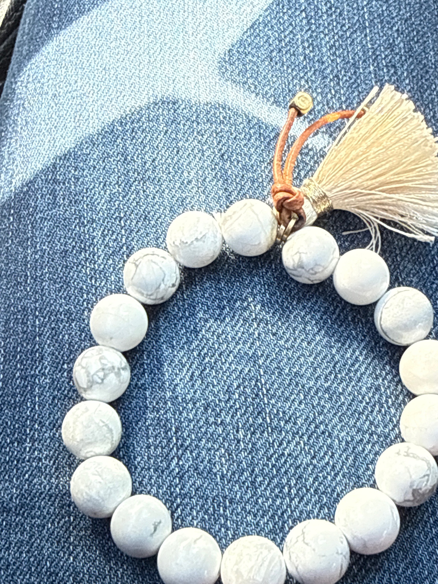 Submitted photo of Beaded stretch bracelet with tassel