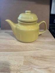 Mid-Century Yellow Ceramic Teapot