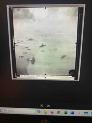 Aerial Photograph of L Day - Okinawa, April 1, 1945