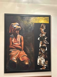 Mixed Media Portrait with Collage