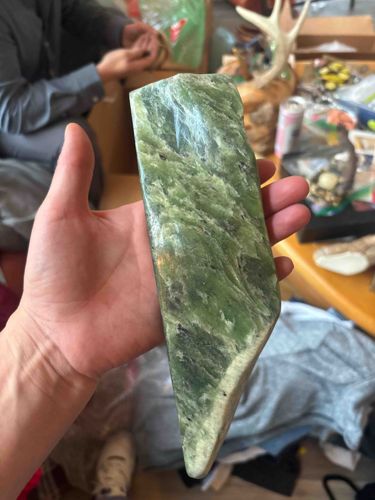 Rough Green Serpentine or Jade Mineral Specimen