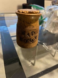 Stoneware "Mad Money" Jar with Cork Stopper