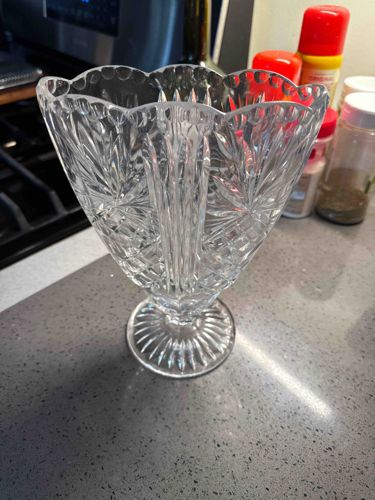 Cut Crystal Pedestal Bowl