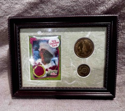 Framed 'How the Grinch Stole Christmas' Collectible Display with Key Costume Card and Coins