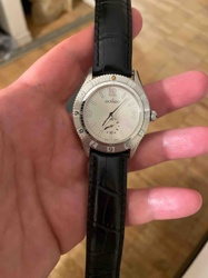 Movado Museum Dial Watch with Sub-Seconds and Textured Bezel