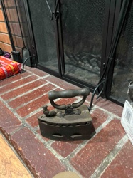 Antique Cast Iron Flat Iron with Squirrel Finial