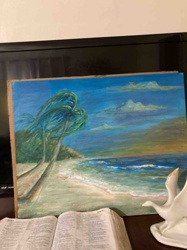 Tropical Beach Scene Painting