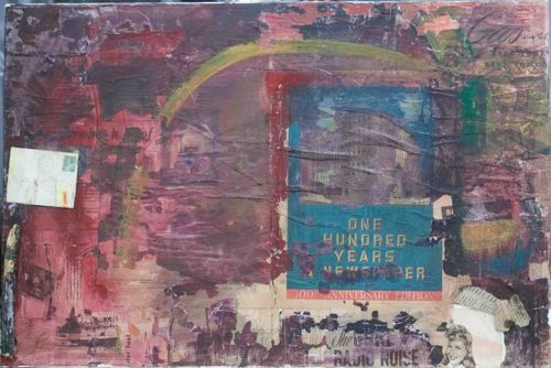 Mixed Media Abstract Collage and Assemblage