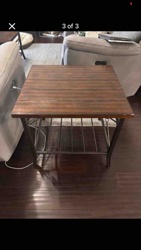 Industrial Style Wood and Metal End Table