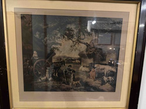 The Dairy Maid - Framed Color Lithograph or Engraving