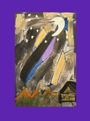 The Starry Night Abstract Acrylic Painting by Romcar Alqueza