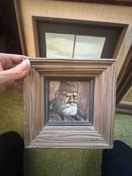 Framed Oil Painting of an Elderly Bearded Man