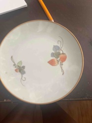Ceramic Plate with Berry Decoration