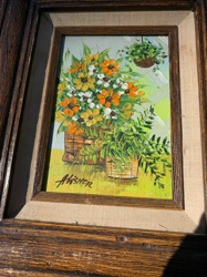 Still Life with Flowers and Plants in Baskets by A. Fisher