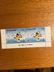 Bhutan Disney Winter Olympics Ice Sport Figure Skating Minnie Mouse Stamp Strip