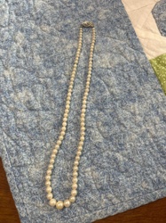Graduated Pearl Necklace with Art Deco Style Clasp