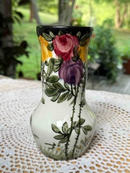 Hand-Painted Floral Bud Vase