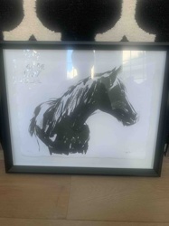 Framed Abstract Horse Head Print