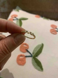 Gold-Toned Moissanite Cluster Ring