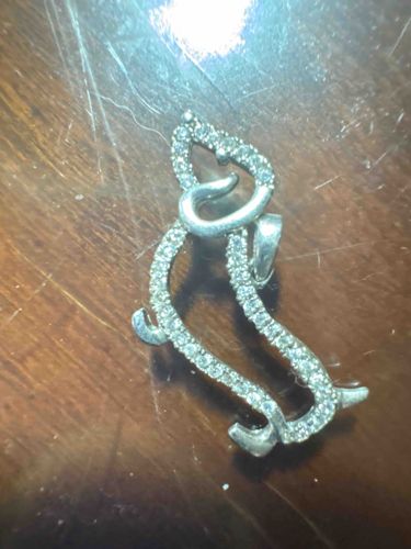 Dog-shaped Pavé Rhinestone Pendant