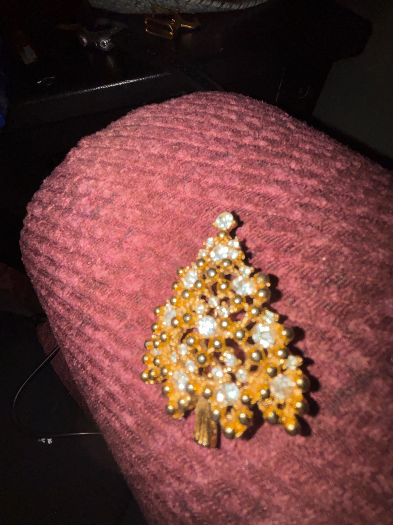Submitted photo of Vintage Rhinestone Christmas Tree Brooch