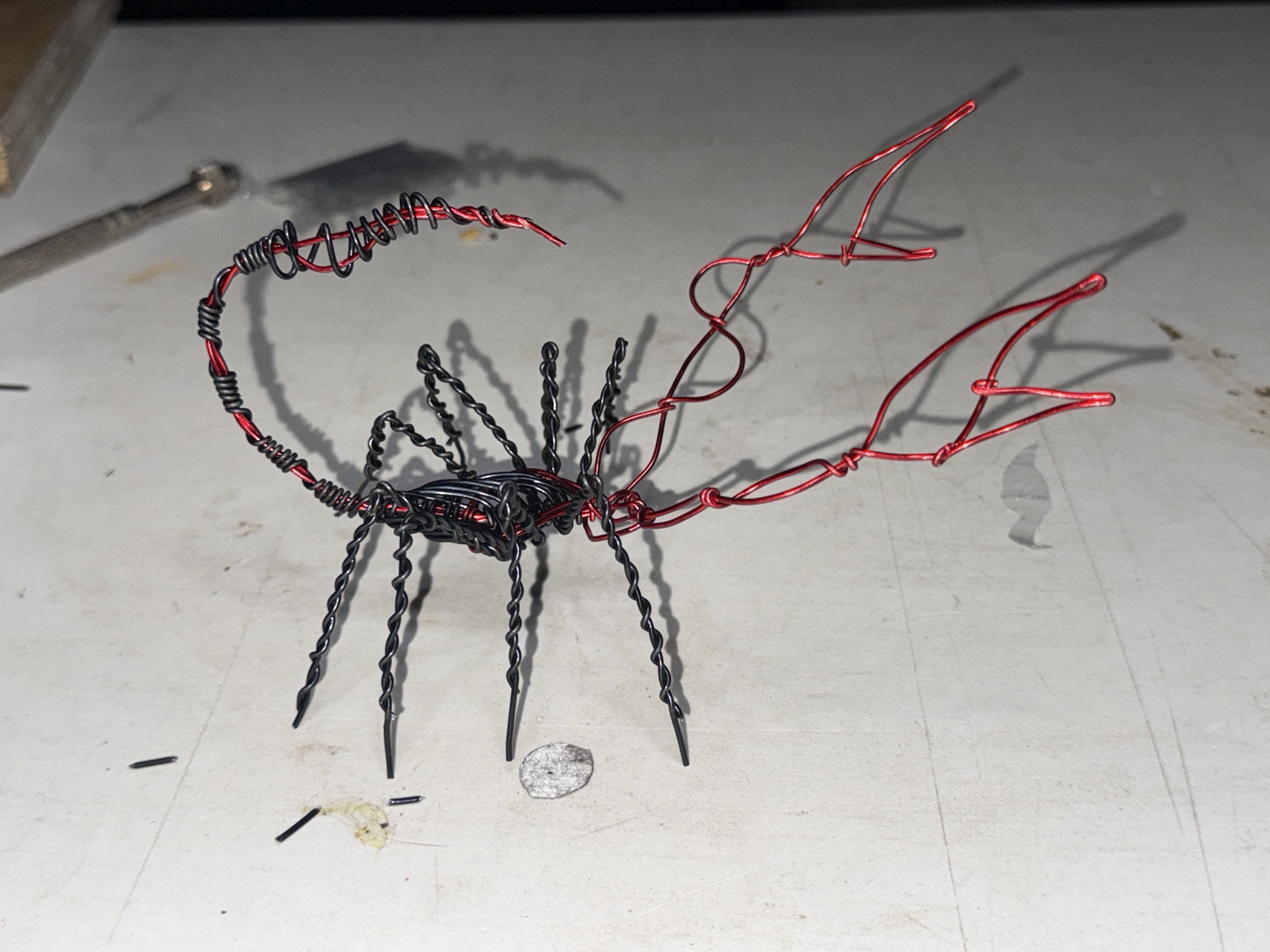 Submitted photo of Handmade wire scorpion sculpture