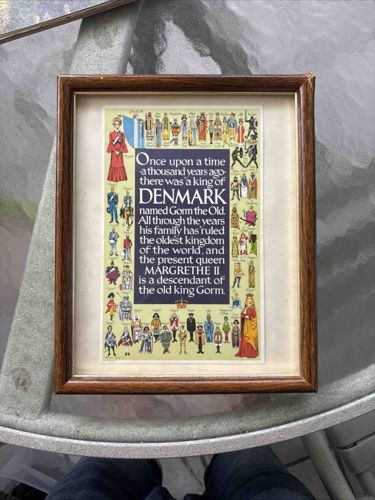 Framed Danish Monarchy Historical Print