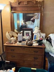 Victorian / Edwardian Era Dresser with Carved Mirror