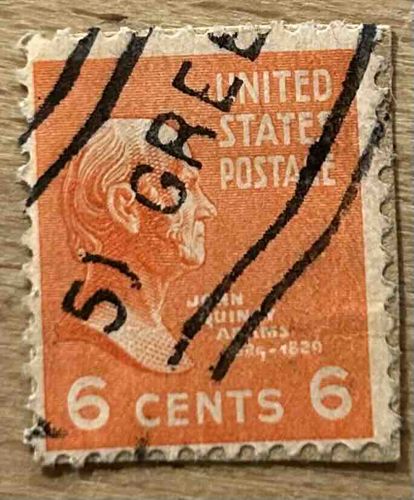 United States 6 Cents John Quincy Adams Postage Stamp