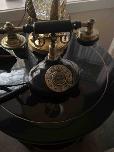 Vintage-Style Rotary Dial Candlestick Telephone