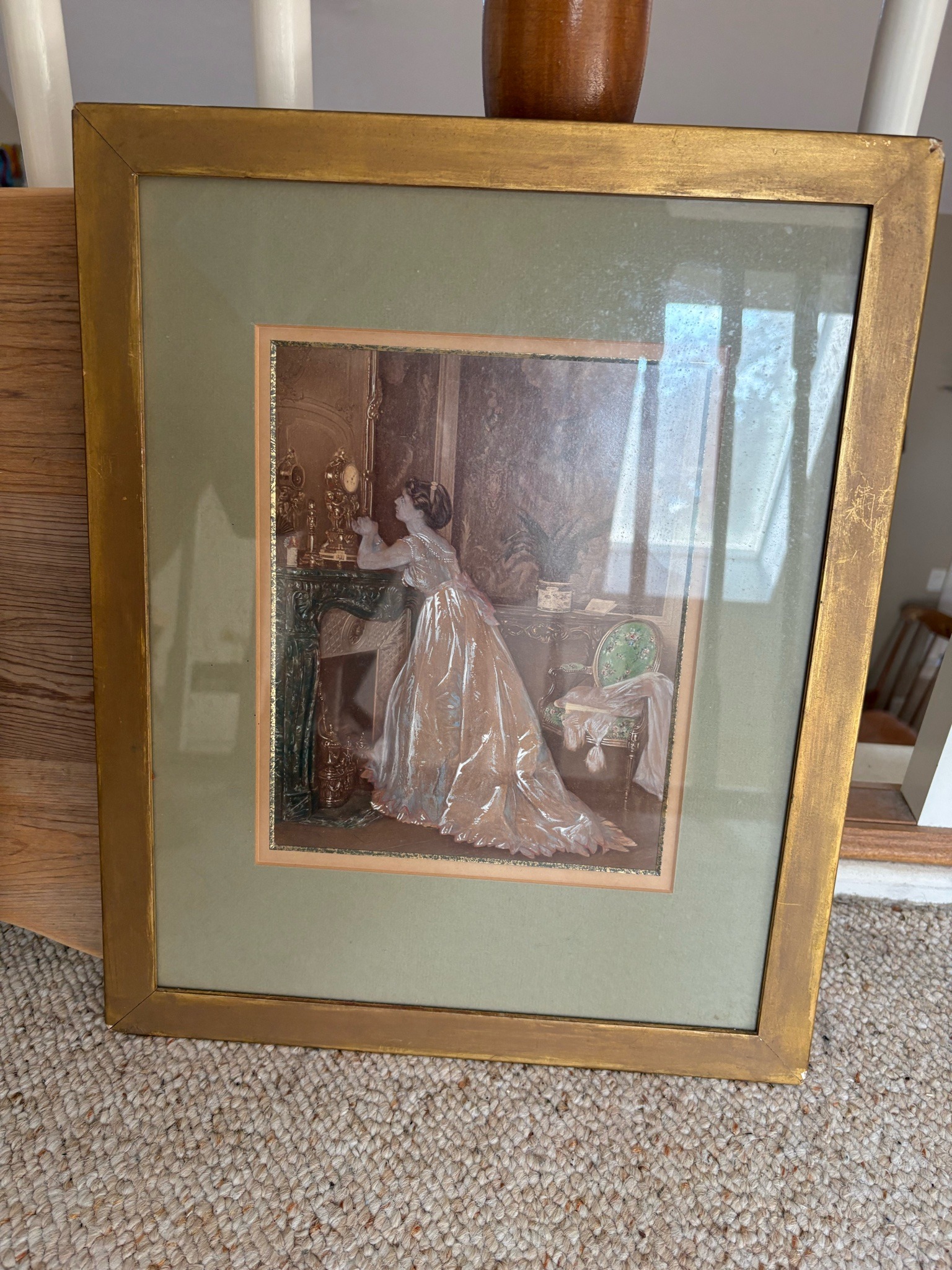Submitted photo of Framed Print Depicting a Woman at a Mantelpiece