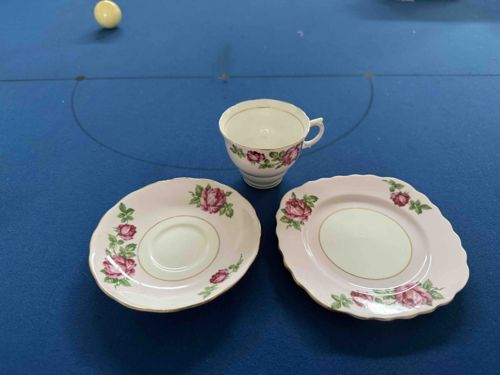 Three-Piece Royal Albert 'American Beauty' Tea Trio