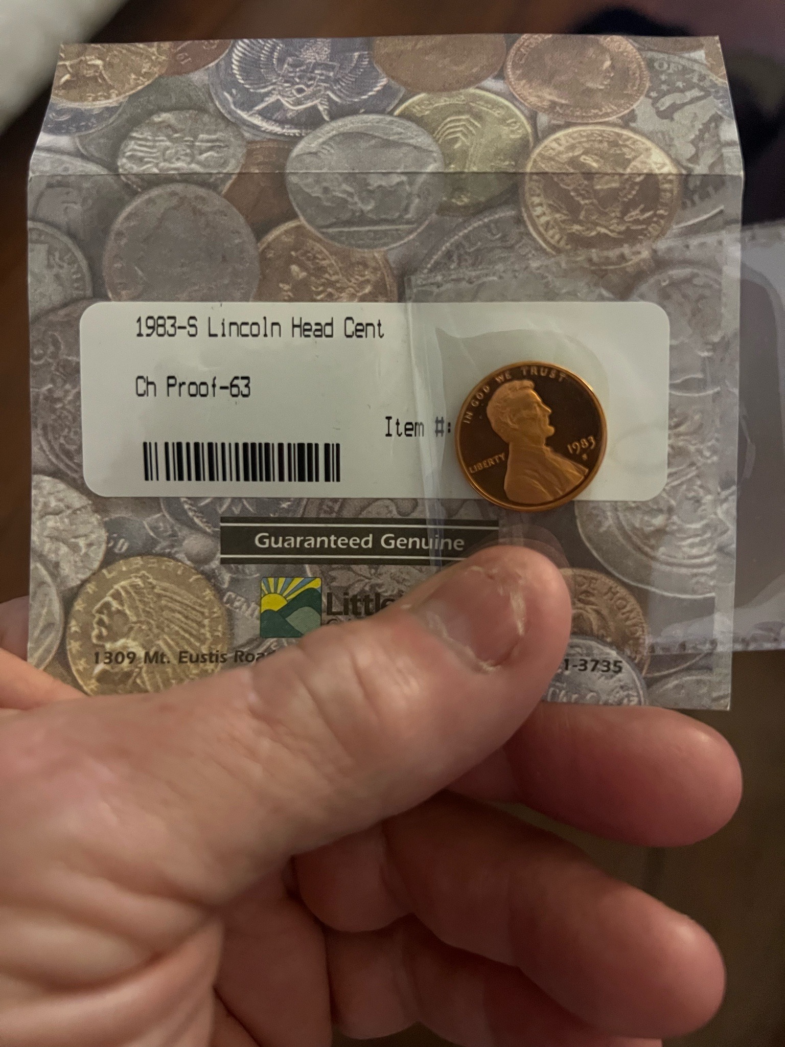Submitted photo of 1983-S Lincoln Head Cent (not authenticated)