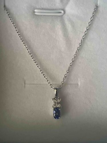 Tanzanite and Diamond Accent Pendant Necklace