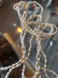Multi-Strand Baroque Pearl Necklace with Gold-Tone Accents