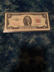 United States Two Dollar Red Seal Bill