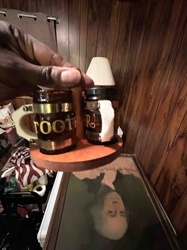 Barrel-shaped Novelty Salt, Pepper, and Toothpick Holder Set