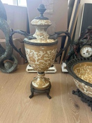 Neoclassical Style Handled Urn with Lid