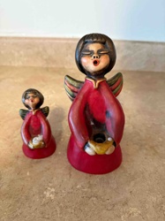 Pair of Singing Angel Figurines/Candle Holders