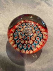 Millefiori Art Glass Paperweight
