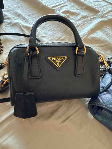 Prada Mini Saffiano Lux Galleria Double-Zip Tote Bag