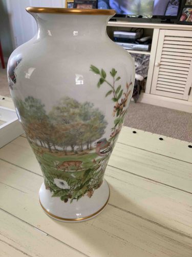 Porcelain Scenic and Wildlife Vase