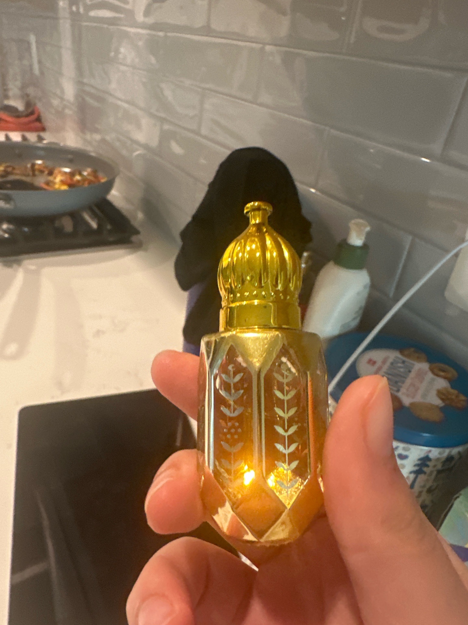 Submitted photo of Ornate decorative glass perfume bottle