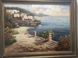 Mediterranean Coastal Landscape Painting