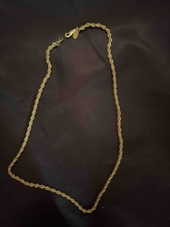Gold-Toned Rope Chain Necklace